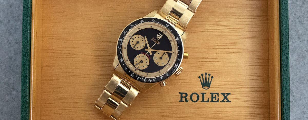 Rolex watches on display