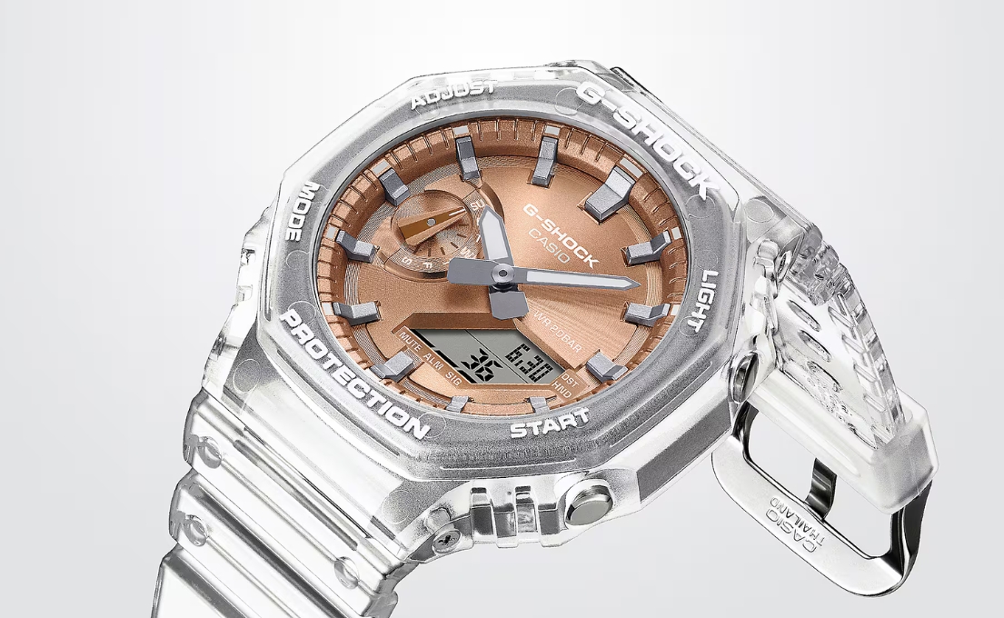 Rose-gold G-SHOCK watch from the legacy authorized-dealer page