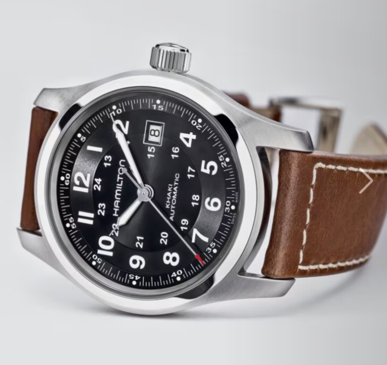 Hamilton Khaki Automatic black-dial watch from the legacy authorized-dealer page