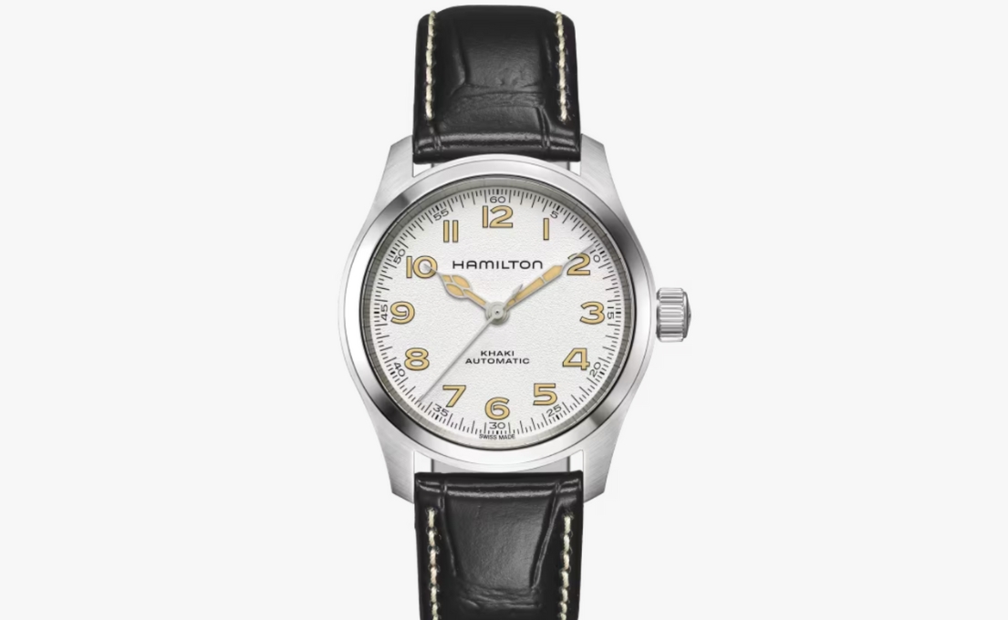 Hamilton Khaki Automatic white-dial watch from the legacy authorized-dealer page